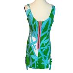 Lilly Pulitzer Delia Shift Dress Blue/Green Dragonfly Hot Pink Zipper Size 4 Photo 3