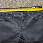 Miss Me Black Mid-Rise Crop Skinny Subtle Shine Zipper Ankles Grunge Jean Trendy Photo 5