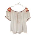 Solitaire  embroidered shirt off the shoulder Size Medium Photo 2