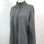 Eileen Fisher ASH Boiled Wool Ribbed Stand Collar Jacket Size M Photo 3