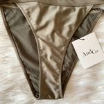 ASOS AndCo Bronze Green High Waisted Strappy Bikini Bottom Sz S Photo 98