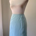 Vintage ‘90s J.G. Hook Light Blue Pinstripe Pencil Mini Skirt Size 6 Photo 0