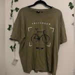 Amsterdam Bicycle Olive Green Graphic Tee Size XXL Photo 0