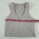 Athleta  Ribbed Crop Tank Top Women’s XS Gray V-Neck Sleeveless Activewear Photo 3