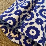 Boden Womens Richmond Pants US 6 LONG Greek Blue White Geo Floral Photo 9