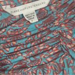 Diane Von Furstenberg  Blue Silk Asymmetrical Skirt Size 4 Handkerchief Hem Photo 4