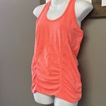 Athleta  Heather Bright Orange Razorback Tank Top Vertical Rouging Stripes-Med Photo 2