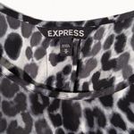 EXPRESS Sleeveless Top Animal Print Black Gray Women's Medium Blouse Shirt Photo 3