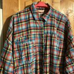 Urban Outfitters Oversized Bryce Plaid Longline Button-Down Shirt $88 EUC S Photo 4