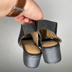 American Eagle | Black Slip On Shoes Heels 6W Photo 4