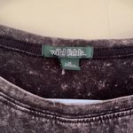 Wild Fable Cropped black distressed style T shirt Photo 3