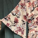 Rue 21 extra large long dress over a romper, peach background with coral, Photo 6