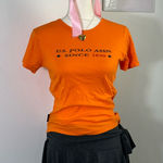 U.S. Polo Assn. Vintage Y2K Orange Baby Tee Womens Size Medium Photo 0