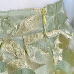 Love Riche New Floral Embroidered Skirt Sheer Overlay Metallic Lime Photo 7