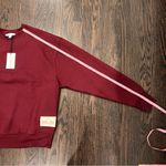 We Wore What NWT  Deep Red Crewneck Sweatshirt Photo 5