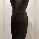 Spanx Faux Leather and Ponte Fabric Luxe Black Sheath Dress New with tag… Photo 14