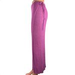 Free People  Purple Pink High Waisted Ribbed Knit Straight Wrap Maxi Skirt Size L Photo 1