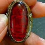 Vintage Red and Gold Tiebten Ring Photo 1