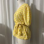 st. john's bay Faux wrap gingham blouse Photo 1