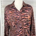 SHORT CIRCUIT Vintage 80's 90's Button Down Shirt Animal Print Photo 1