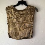 Betsey Johnson VTG Mary Heth New York Renaissance Top Embroidered Brocade Tank M Fairy Gold Photo 3