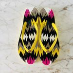 Coach  Alessa Yellow Hawk Feather Rubber Navajo Thin Flip-Flop - US 11 Photo 1