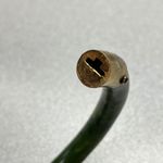 Vintage Jade Bangle Bracelet Gold Plated Clasp Chunky Bold Luck Lucky Green Photo 4