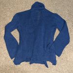 Anthropologie Wooden Ships Open Knit Draped Collar Sweater Cardigan Blue M/L Photo 3