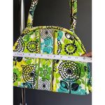 Vera Bradley Vibrant Bright Green and Blue Floral Print Handbag Photo 3