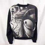 Nightmare Before Christmas Bomber Jacket Medium Halloween Zip Up Black 1676 Photo 3