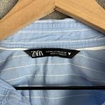 ZARA Striped Poplin Shirt Shorts Set Women’s XS Blue Two-Piece Cropped Y2K Chic Photo 2