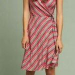✨BAILEY 44 EMILE MULTICOLOR STRIPES FAUX WRAP BELTED A-LINE MIDI SZ S DRESS✨ Photo 0