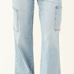 Judy Blue NWT  Light Wash Wide Leg Cargo Jeans Photo 0