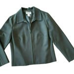 Pendleton Gray Wool Blend Size 8 Blazer Zipper Front Jacket Collar Short Photo 0