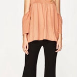 ZARA ✨ FRILLED TOP WITH CUT-OUT SHOULDERS✨ Photo 0