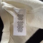 Tahari white and black pullover v-neck 3/4 sleeve sweater women's size small Photo 7