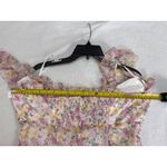 AQUA  Floral Ruffle Maxi Dress Pink Yellow Sleeveless Summer Party Wedding‎ Photo 7