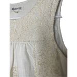 Madewell 100% Linen White and Gold Embroidery Dress, Size XXS Photo 1