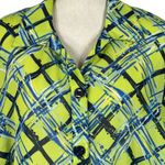 Maggie Barnes 1X (18/20) Top Button-Up V-Neck Lightweight Semi-Sheer 3/4 Sleeves Photo 1