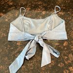 Better Be  Blue tie back crop top Photo 1