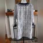 Roberta Roller Rabbit  tunic top embroidered blue And White Print Photo 3