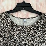 Old Navy  Tan Cheetah Leopard Print Long-Sleeve Mini Swing Dress Photo 3
