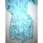 NWT $350 New Designer Natori Orchid Flower Embroidered Womens Wrap Robe S Blue Photo 6