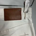 ZARA โ Woman high rise straight leg jeans off white distressed size 02 Photo 3