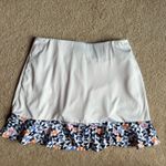 Callaway  White Skirt with Blue and Pink Floral Hem Photo 1