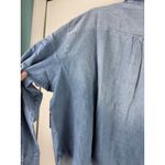 Old Navy  Womens Denim Shirt Cropped Lightweight Blue Chambray XL Western Chic Photo 2