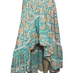 Miss June Paris Women’s Size S Blue Pink Floral Print Sequin Ruffled Byron Skirt Photo 1