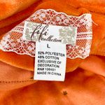 Fifi Collection Vintage Y2K  Orange Velour Logo Hooded Cardigan Photo 7