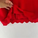 B Darlin B. Darlin Red Stretch Crepe Scallop Edge Spaghetti Strap Fitted Mini Dress Photo 3
