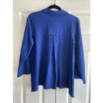 Habitat  Womens XS Blue Oversized Lagom Art To wear Top Toggle Button Asymm Photo 6